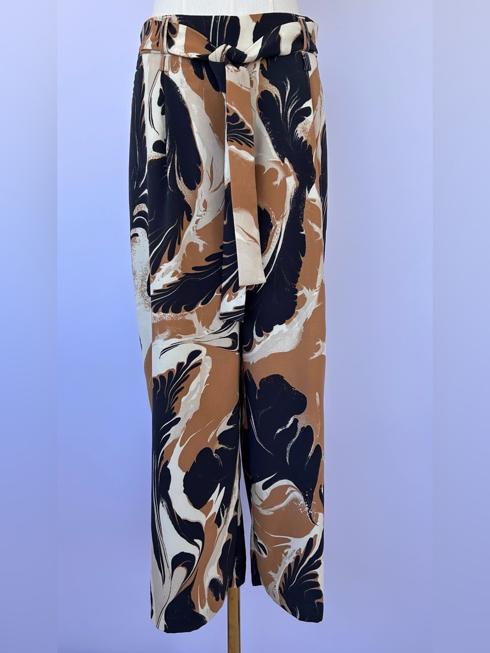 Maison d’Amelie by Anthropologie Women’s Hi-Waisted Palazzo Pants Belted Medium